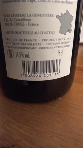 Thung lũng Rhône Tavel Château La Genestière 2021