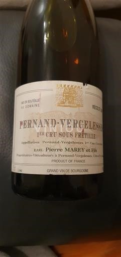 Wijnen Blanc sec 1er Cru Sous Frétille Pierre Marey et Fils Non millésimé Frankrijk Bourgondië Pernand-Vergelesses AOC Premier Cru