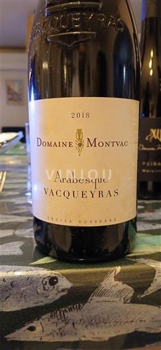 Rhône Valley Vacqueyras Domaine Montvac Arabesque 2018