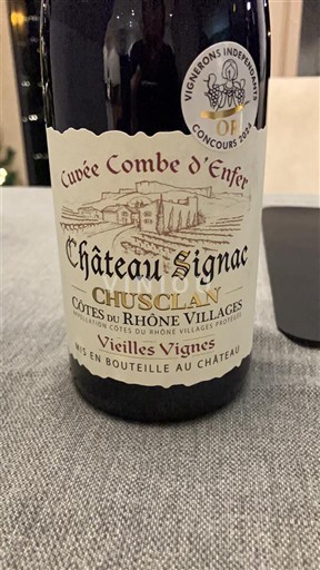 Vine Rouge sec Combe d'Enfer Château Signac 2023 Frankrig Rhône-dalen Côtes-du-Rhône-Villages AOC