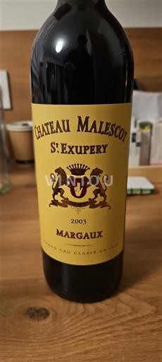 Bordeaux Margaux Château Malescot St. Exupéry 2003