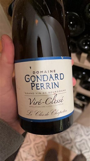Vine Blanc sec Le Clos de Chapotin Domaine Gondard Perrin 2009 Frankrig Bourgogne Viré-clessé AOC