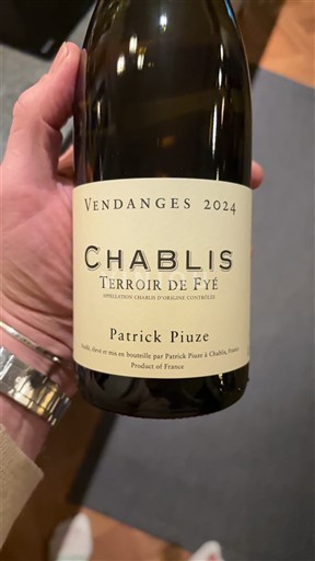 Burgundy Chablis Patrick Piuze Terroir de Fyé 2024