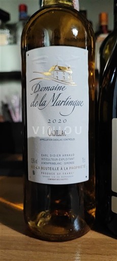 Bordeaux Cadillac Domaine La Martingue 2020