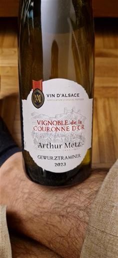 Vin Blanc sec Vignoble de la Couronne d'Or Arthur Metz 2023 France Alsace Vin de France
