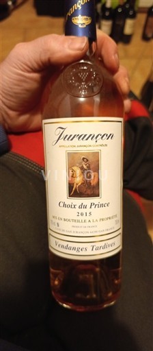 Lounais-Ranska Jurançon Choix du Prince 2015