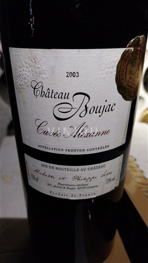 Tây Nam Fronton Château Boujac Alexanne 2003