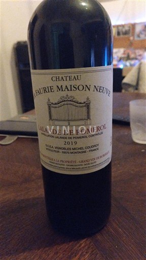 Bordeaux Lalande-de-Pomerol Château Faurie Maison Neuve 2019