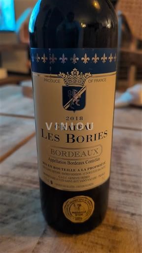 Bordeaux Château Les Bories 2018