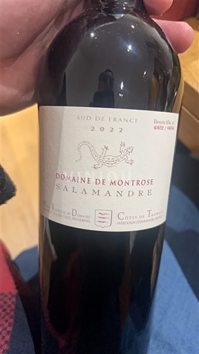 Languedoc ja Roussillon Côtes de Thongue Domaine Montrose Salamandre 2022