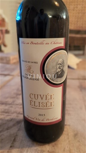 Bordeaux Graves-de-vayres Château Pichon Bellevue Élisé 2015