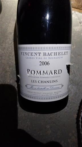Viner Rouge sec Les Chanlins Vincent Bachelet 2006 Frankrike Bourgogne Pommard AOC