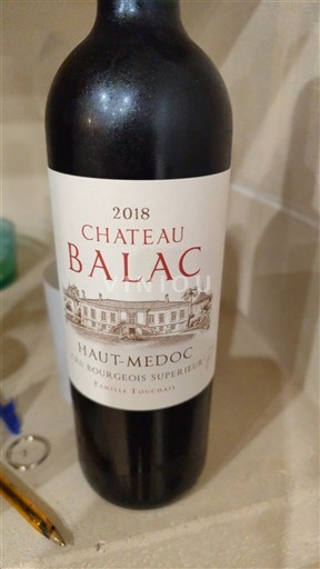 Bordeaux Haut-Médoc Château Balac 2018