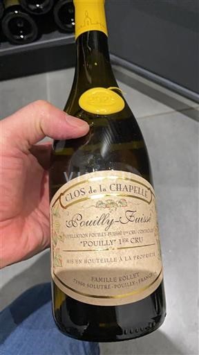 Rượu vang Blanc sec Clos de la Chapelle Famille Rollet 2023 Pháp Bourgogne Pouilly-fuissé AOC Premier Cru