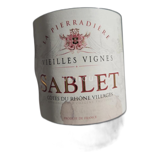 Vina Rouge sec La Pierradière Sablet 2022 Francija Rona dolina Côtes-du-Rhône-Villages AOC