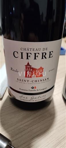 Langvedok Saint-Chinian Château Ciffre Les Galets 2021