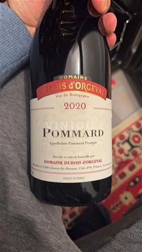 Bourgondië Pommard Domaine Bois d'Orgeval 2020