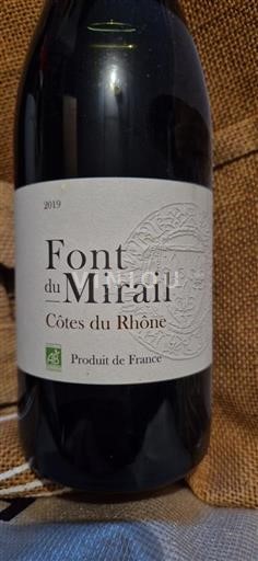 Rhônedalen Côtes du Rhône Font du Mirail 2019