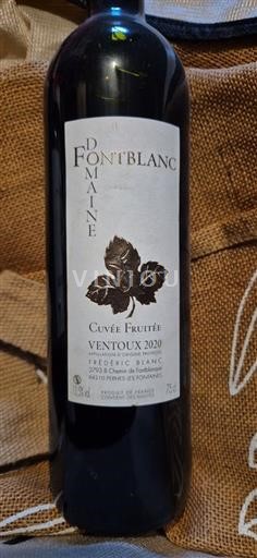 Vallée du Rhône Ventoux Domaine Fontblanc Fruitée 2020