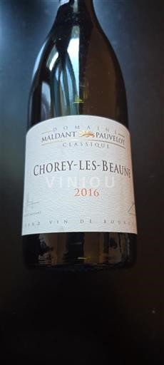 Burgundia Chorey-lès-beaune Domaine Maldant Pauvelot Classique 2016