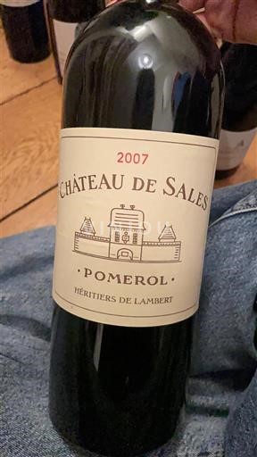Bordeaux Pomerol Château Sales 2007