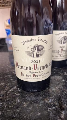 Wijnen Rouge sec Ile des Vergelesses Domaine Pavelot 2021 Frankrijk Bourgondië Pernand-Vergelesses AOC Premier Cru