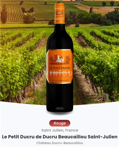 Bordeaux Saint-Julien Château Cru-Beaucaillou Le Petit Ducru 2018