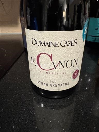 Languedoc y Rosellón Costas Catalanas Domaine Cazes Le Canon du Maréchal Syrah-Grenache 2022