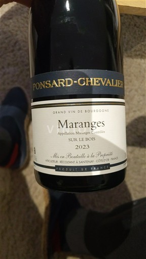 Vinhos Rouge sec Sur le Bois Ponsard-Chevalier 2023 França Borgonha Maranges AOC