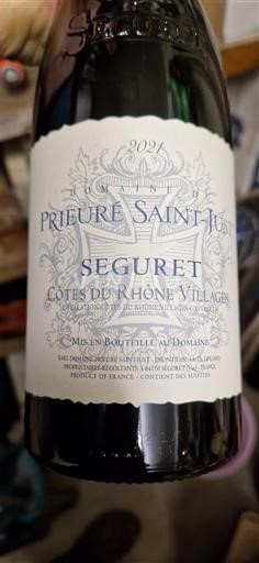 Rượu vang Rouge sec Prieuré Saint-Just 2021 Pháp Thung lũng Rhône Không được chỉ định AOC