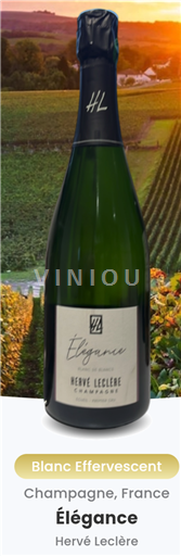 Champaña Champán Hervé Leclère Élégance Sin añada