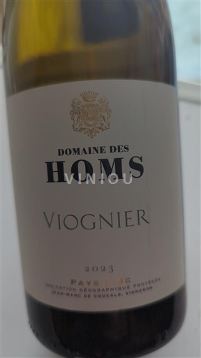 Languedoc ja Roussillon Pays d'Oc Domaine S Homs Viognier 2023