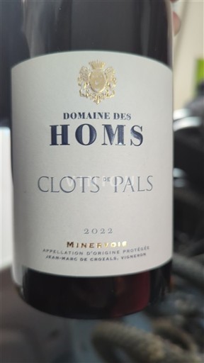 Langvedok Minervois Domaine S Homs Clots de Pals 2022