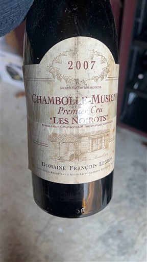 Burgundija Chambolle-Musigny Premier Cru Domaine François Legros Les Noirots 2007