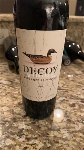 Vùng trồng nho được cấp phép California Không được chỉ định Decoy Cabernet Sauvignon 2018