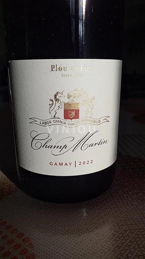 Thung lũng sông Loire Touraine Plou & Fils Champ Martin 2022