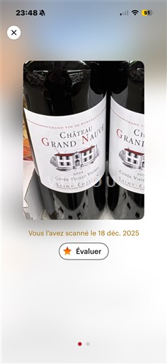 Bordeaux Saint-Émilion Château Grand Nauve Vieilles Vignes 2021