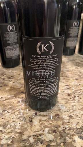 California AVAs Napa Valley Kongsgaard Su Una Stretta Di Mano 2015