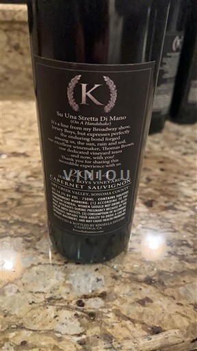 Vùng trồng nho được cấp phép California Thung lũng Sonoma Kamen Estate Wines Kashmir Boys Vineyard 2014