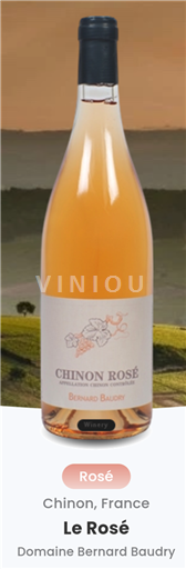 Vale do Loire Chinon Domaine Bernard Baudry Le Rosé 2022