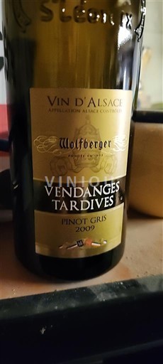 Alsácia Vendanges Tardives Wolfberger Vendanges Tardives 2009
