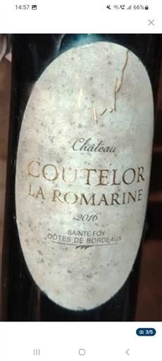 Bordeaux Ni doloceno Château Coutelor La Romarine 2016