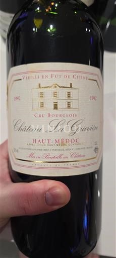 Bordeaux Haut-Médoc Château La Gravière 1992