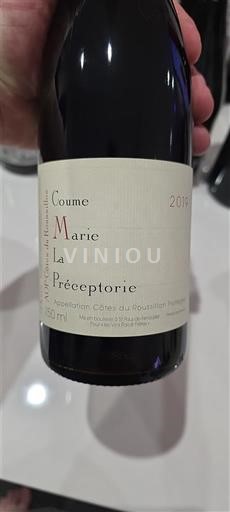 Roussillon Côtes du Roussillon Coume Marie La Préceptorie 2019