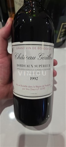 Bordeaux Bordeaux Supérieur Château Gaillou 1992