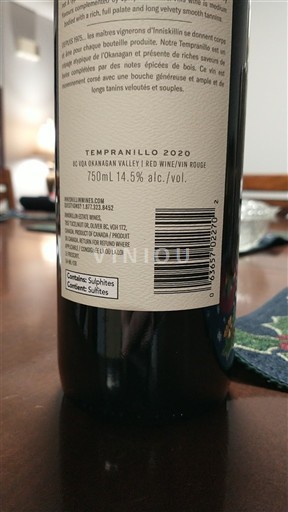 Columbia Británica Valle de Okanagan Inniskillin Okanagan Estate Tempranillo 2020