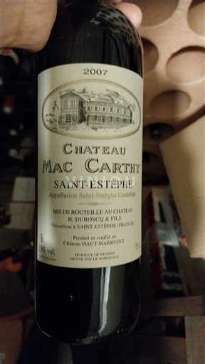 Bordeaux Saint-Estèphe Château Mac Carthy 2007