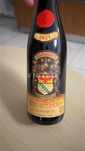 Veneto Amarone della Valpolicella Fabiano Historic Label 2021