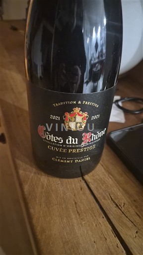 Rhônedalen Côtes du Rhône Clément Danjou Prestige 2021