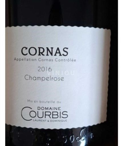 Thung lũng Rhône Cornas Domaine Courbis Champelrose 2016